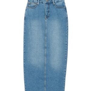 Good American Blue Maxi Skirt Denim Classic